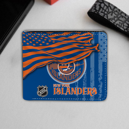 [SUPER SALE ] NEW CUSTOMIZED NHL25 NYI NEW YORK ISLANDERS LEATHER WALLET