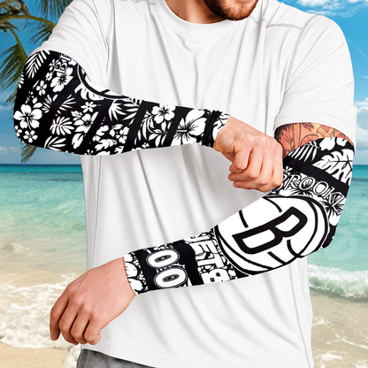 [HOT DEAL] NEW CUSTOMIZED NBA25 BNE BROOKLYN NETS SUN ARM SLEEVES