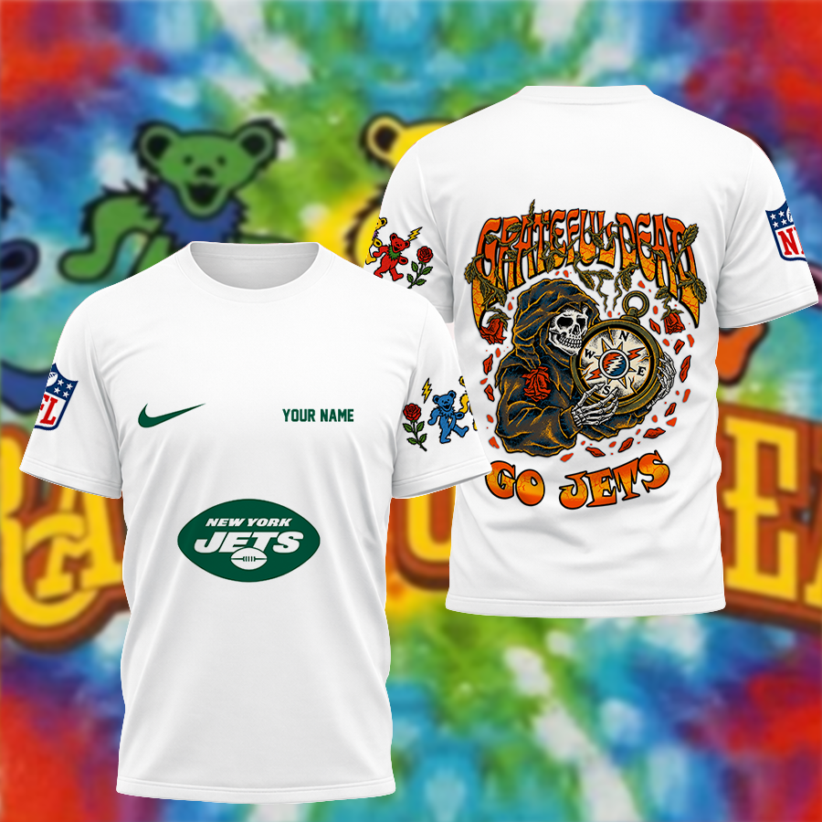 [SPECIAL OFFER] NEW CUSTOMIZED NFL25 NYJ NEW YORK JETS x GRATEFUL DEAD T-SHIRT, HOODIE, ZIP HOODIE