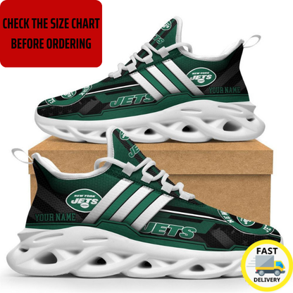 EXCLUSIVE EDITION - NEW CUSTOMIZED NFL25 NYJ NEW YORK JETS MAX SOUL SHOES