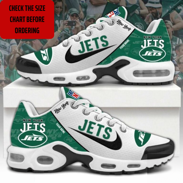 ELITE EDITION - NEW CUSTOMIZED NFL25 NYJ NEW YORK JETS AIR MAX PLUS SNEAKERS
