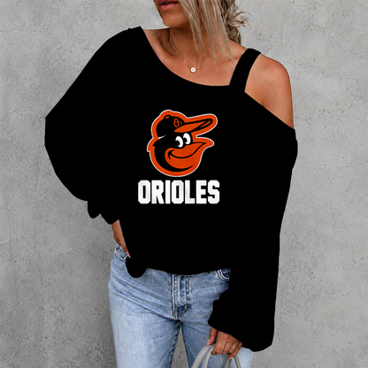 [FLASH SALE] NEW CUSTOMIZED MLB25 BOS BALTIMORE ORIOLES DROP SHOULDER SWEATSHIRT