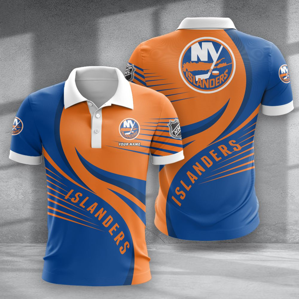 LIMITED EDITION - NEW CUSTOMIZED NHL25 NYI NEW YORK ISLANDERS POLO SHIRT & T-SHIRTS