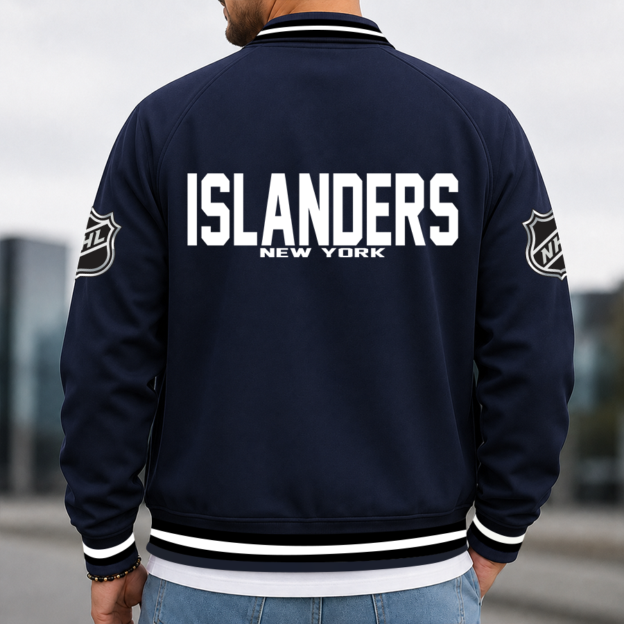 [SUPER SALE] NEW CUSTOMIZED NHL25 NYI NEW YORK ISLANDERS MULTICOLOR MEN'S CASUAL JACKET