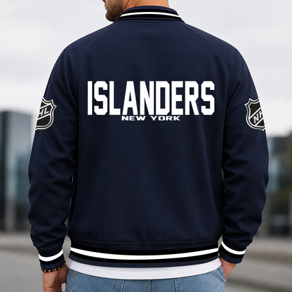 [SUPER SALE] NEW CUSTOMIZED NHL25 NYI NEW YORK ISLANDERS MULTICOLOR MEN'S CASUAL JACKET
