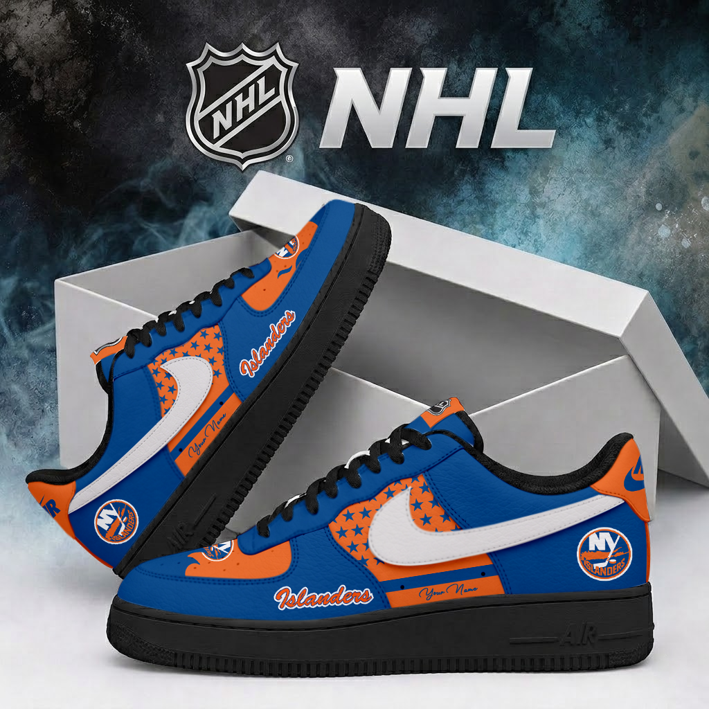 SPECIAL EDITION - NEW CUSTOMIZED NHL25 NYI NEW YORK ISLANDERS AF1 SHOES