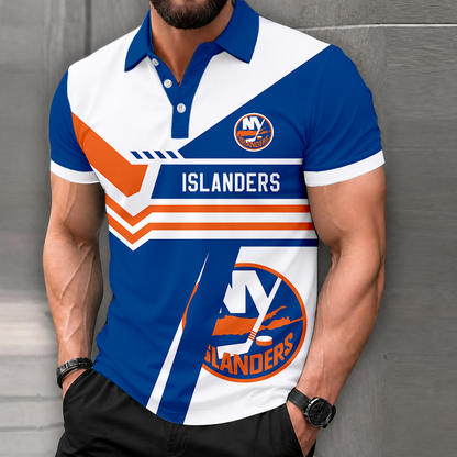 LIMITED EDITION - NEW CUSTOMIZED NHL25 NYI NEW YORK ISLANDERS POLO SHIRT, ZIP POLO SHIRT & T-SHIRTS