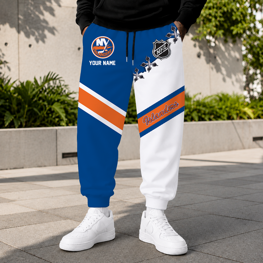 LIMITED EDITION - NEW CUSTOMIZED NHL25 NYI NEW YORK ISLANDERS SWEATPANTS