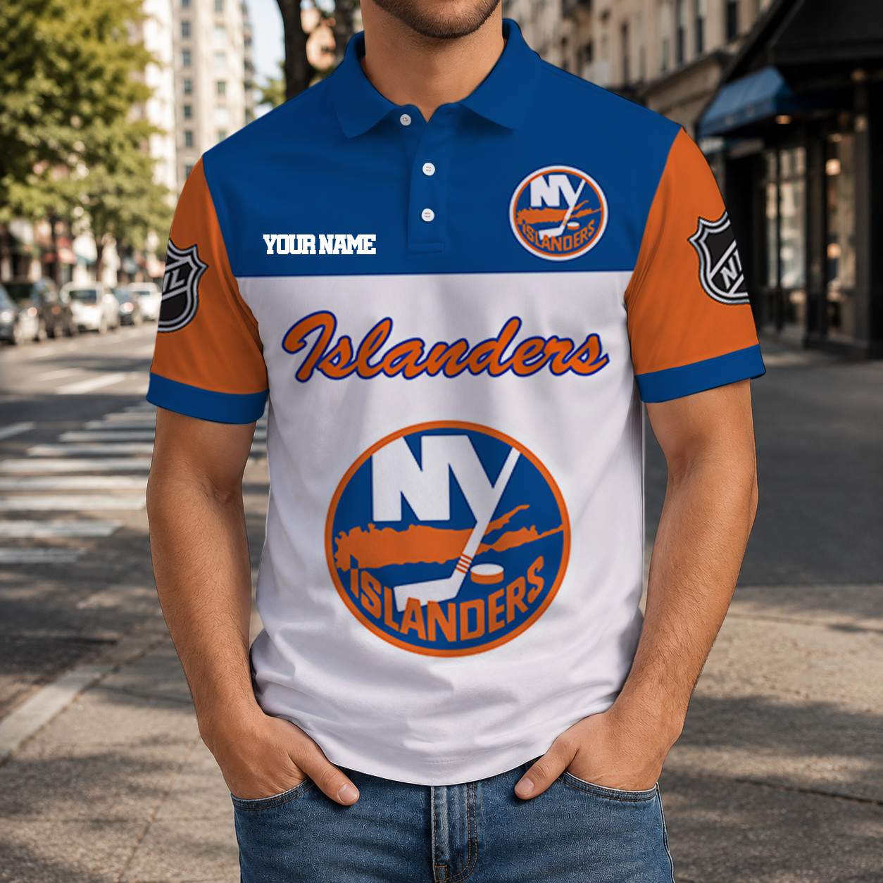 EXCLUSIVE EDITION - NEW CUSTOMIZED NHL25 NYI NEW YORK ISLANDERS T-SHIRT, POLO SHIRT, ZIP POLO SHIRT, SWEATSHIRT, HOODIE & ZIP HOODIE
