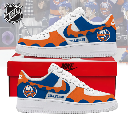 VIRAL EDITION - NEW CUSTOMIZED NHL25 NYI NEW YORK ISLANDERS AF1 SHOES
