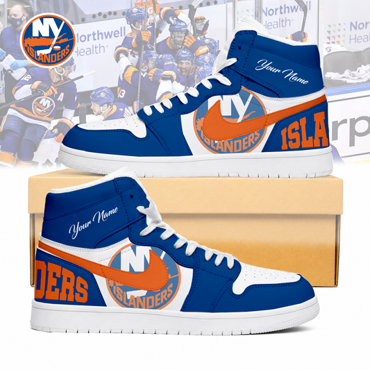 LIMITED EDITION - NEW CUSTOMIZED NHL25 NYI NEW YORK ISLANDERS AIR JORDAN SNEAKERS