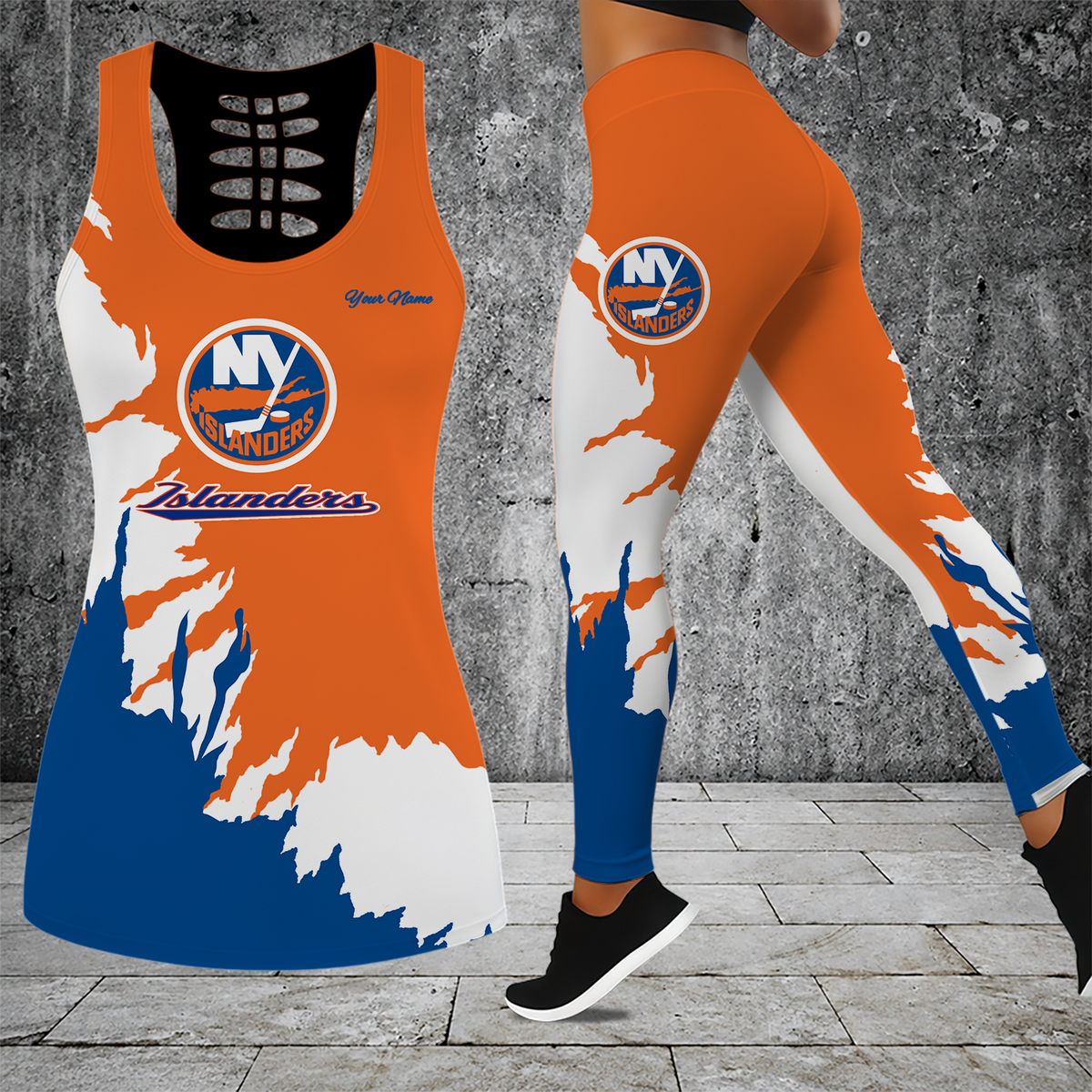 [SUPER SALE] NEW CUSTOMIZED NHL25 NYI NEW YORK ISLANDERS MEN'S DRAWSTRING CARGO SHORTS