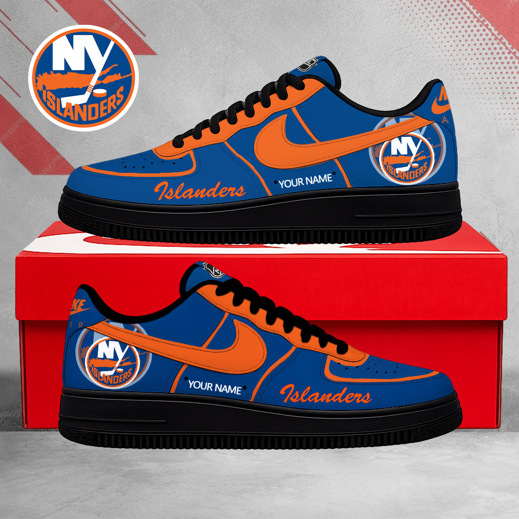 LIMITED EDITION - NEW CUSTOMIZED NHL25 NYI NEW YORK ISLANDERS AF1 SHOES