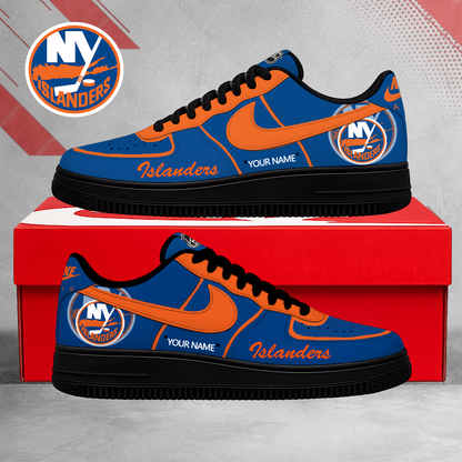 LIMITED EDITION - NEW CUSTOMIZED NHL25 NYI NEW YORK ISLANDERS AF1 SHOES
