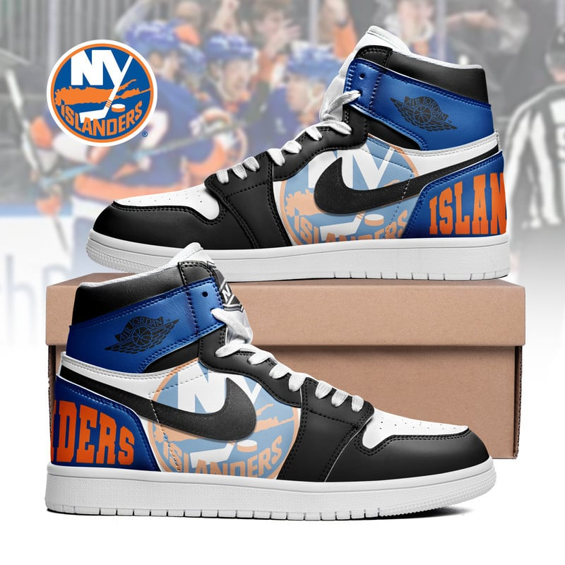LIMITED EDITION - NEW CUSTOMIZED NHL25 NY ISLANDERS AIR JORDAN SNEAKERS