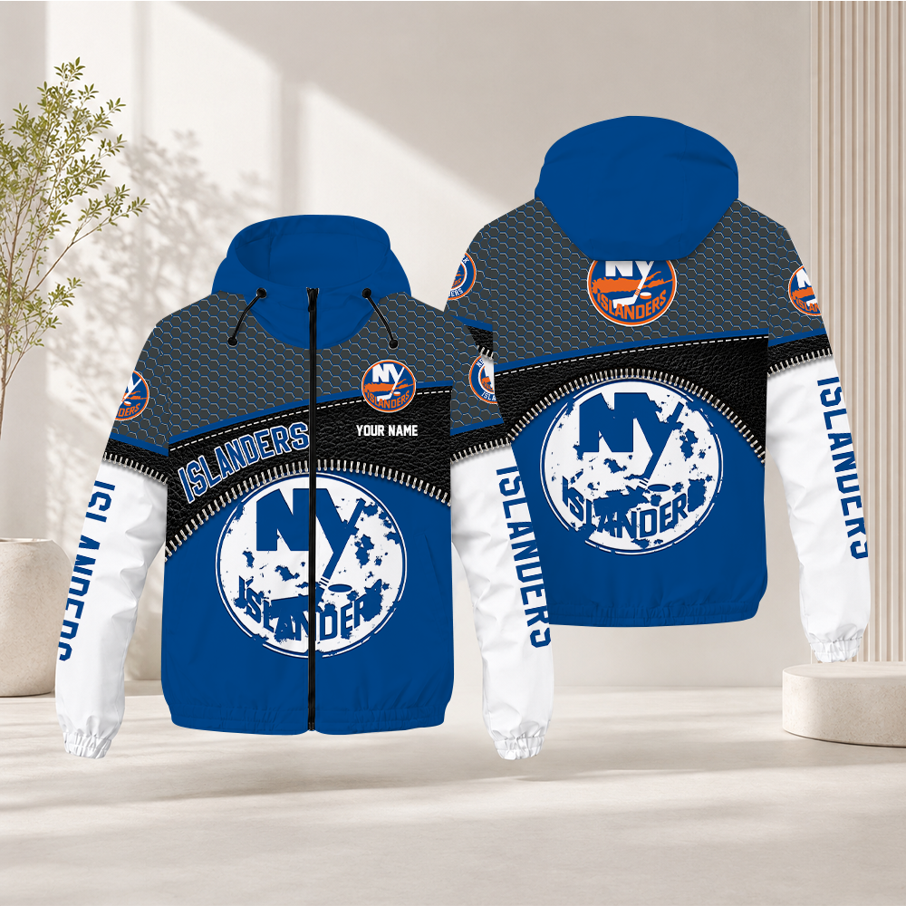EXCLUSIVE EDITION - NEW CUSTOMIZED NHL25 NYI NEW YORK ISLANDERS WINDBREAKER JACKET