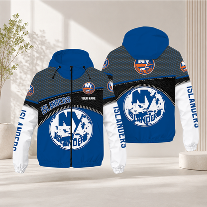 EXCLUSIVE EDITION - NEW CUSTOMIZED NHL25 NYI NEW YORK ISLANDERS WINDBREAKER JACKET