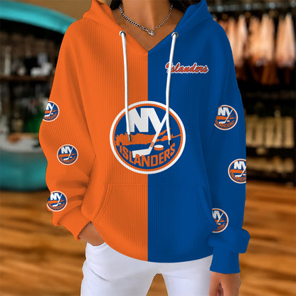 [SUPER SALE] NEW CUSTOMIZED NHL25 NYI NEW YORK ISLANDERS RIBBED HOODIE & SWEATSHIRT