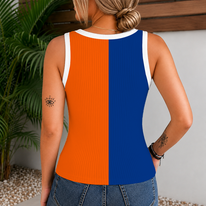 [SUPER SALE] NEW CUSTOMIZED NHL25 NYI NEW YORK ISLANDERS WOMEN'S V-NECK TANK TOP
