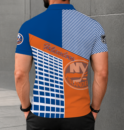 VIRAL EDITION - NEW CUSTOMIZED NHL25 NYI NEW YORK ISLANDERS POLO SHIRT