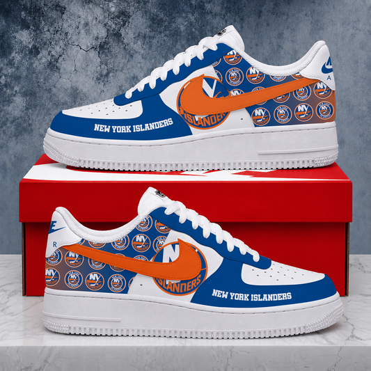 LIMITED EDITION - NEW CUSTOMIZED NHL25 NYI NEW YORK ISLANDERS AF1 SHOES