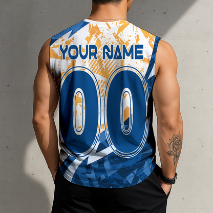 LIMITED EDITION - NEW CUSTOMIZED NHL25 NYI NEW YORK ISLANDERS TANK TOP & GYM SHIRT