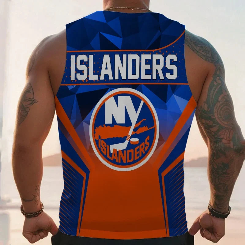[SUPER SALE] NEW CUSTOMIZED NHL25 NYI NEW YORK ISLANDERS UNISEX TANK TOP