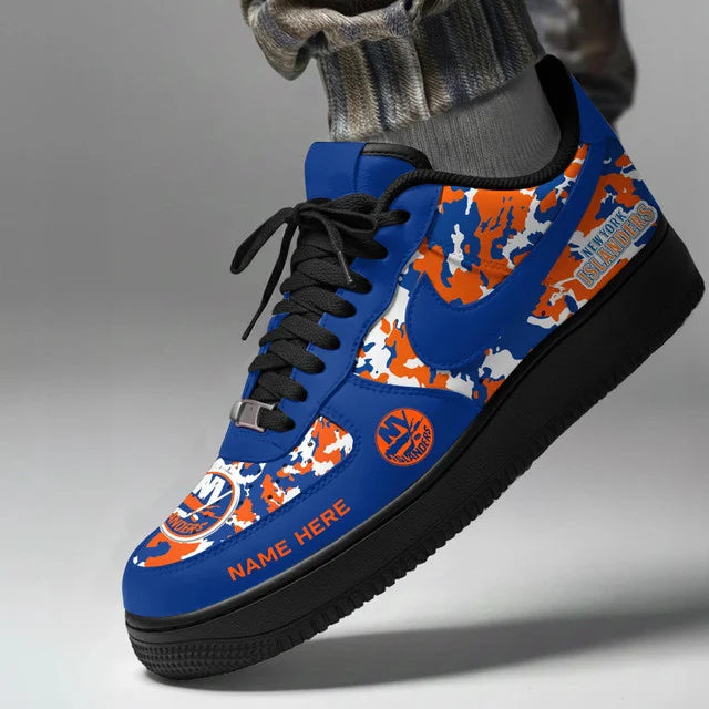 [SUPER SALE] NEW CUSTOMIZED NHL25 NYI NEW YORK ISLANDERS AF1 SHOES