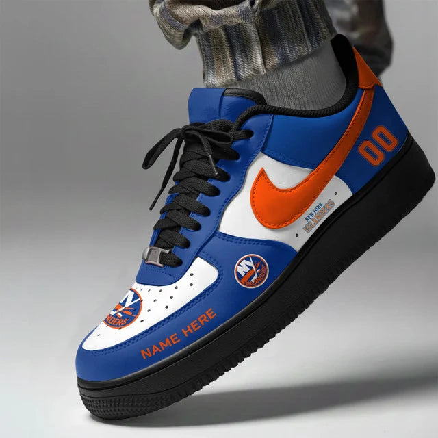 [SUPER SALE] NEW CUSTOMIZED NHL25 NYI NEW YORK ISLANDERS AF1 SHOES