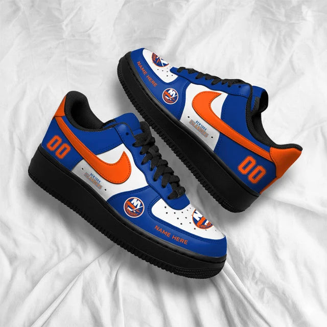 [SUPER SALE] NEW CUSTOMIZED NHL25 NYI NEW YORK ISLANDERS AF1 SHOES