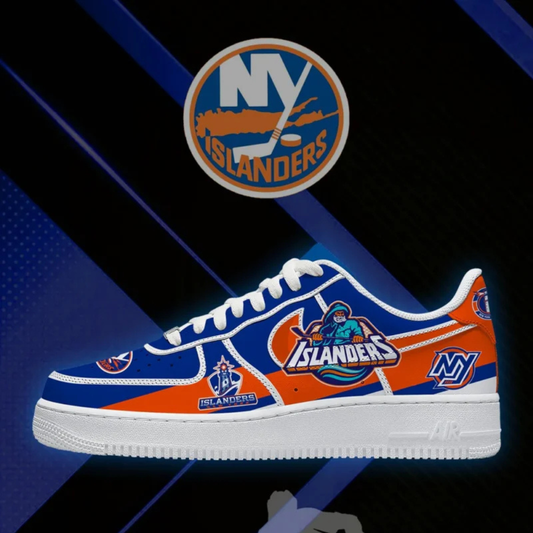 LIMITED EDITION - NEW CUSTOMIZED NHL25 NYI NEW YORK ISLANDERS AF1 SHOES