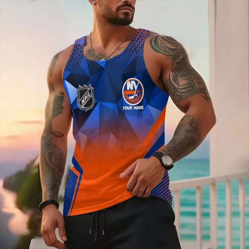 [SUPER SALE] NEW CUSTOMIZED NHL25 NYI NEW YORK ISLANDERS UNISEX TANK TOP