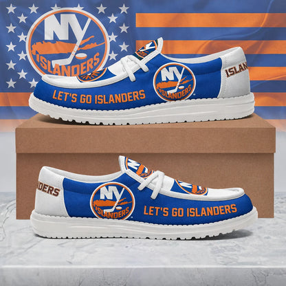 LIMITED EDITION - NEW CUSTOMIZED NHL25 NYI NEW YORK ISLANDERS LOAFER SHOES