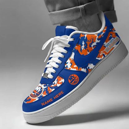 [SUPER SALE] NEW CUSTOMIZED NHL25 NYI NEW YORK ISLANDERS AF1 SHOES