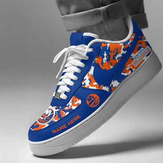 [SUPER SALE] NEW CUSTOMIZED NHL25 NYI NEW YORK ISLANDERS AF1 SHOES