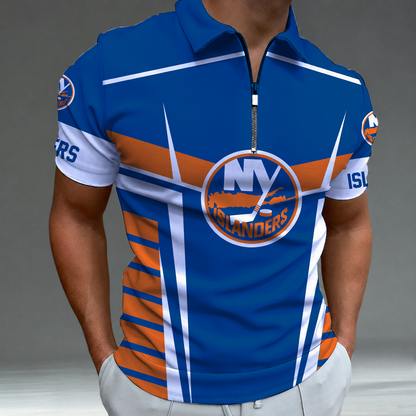 LIMITED EDITION - NEW CUSTOMIZED NHL25 NYI NEW YORK ISLANDERS POLO SHIRT