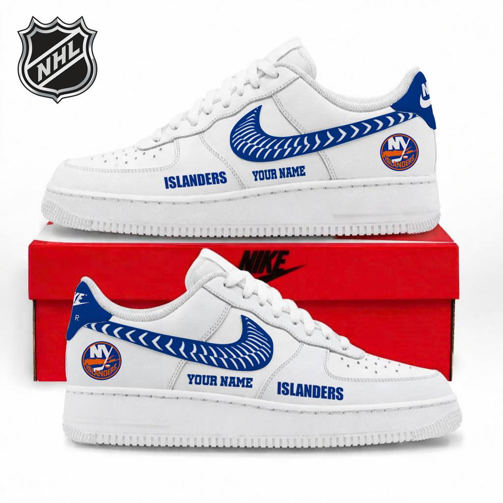 LIMITED EDITION - NEW CUSTOMIZED NHL25 NYI NEW YORK ISLANDERS AF1 SNEAKERS