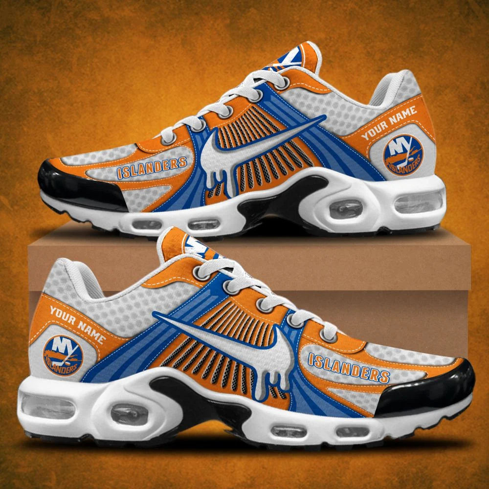 LIMITED EDITION - NEW CUSTOMIZED NHL25 NYI NEW YORK ISLANDERS AIR MAX PLUS SNEAKERS