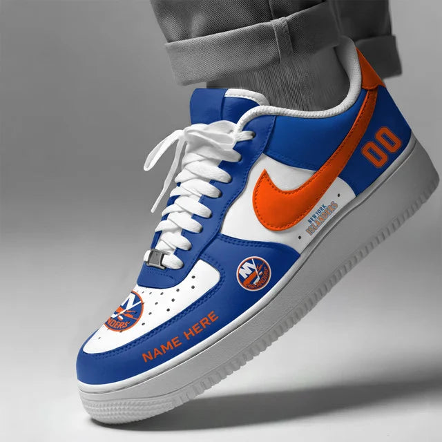 [SUPER SALE] NEW CUSTOMIZED NHL25 NYI NEW YORK ISLANDERS AF1 SHOES