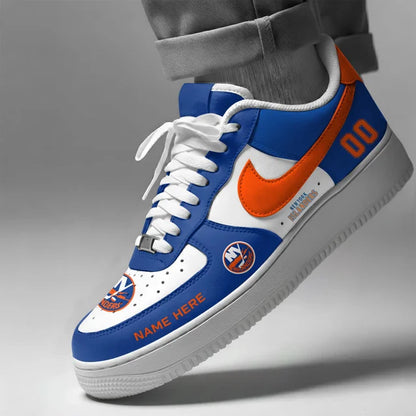 [SUPER SALE] NEW CUSTOMIZED NHL25 NYI NEW YORK ISLANDERS AF1 SHOES