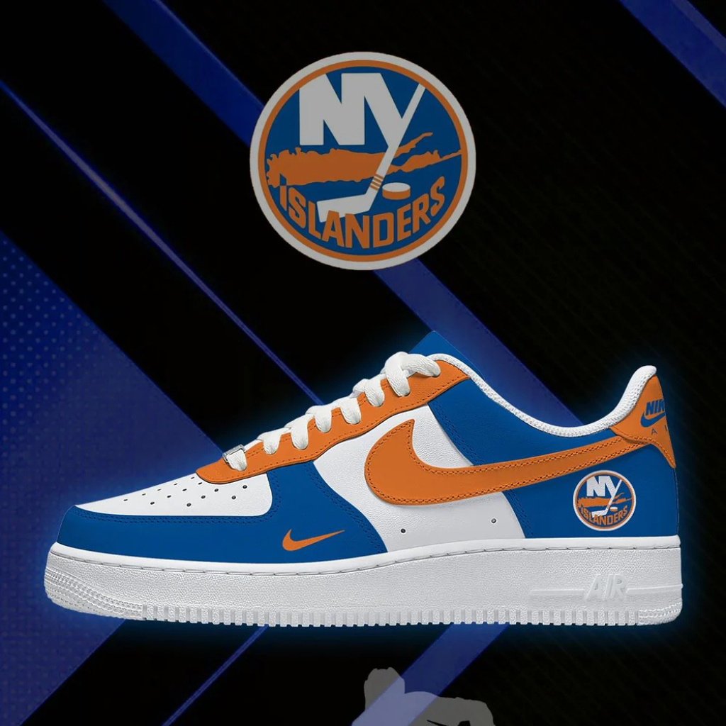 LIMITED EDITION - NEW CUSTOMIZED NHL25 NYI NEW YORK ISLANDERS AF1 SHOES
