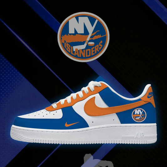 LIMITED EDITION - NEW CUSTOMIZED NHL25 NYI NEW YORK ISLANDERS AF1 SHOES