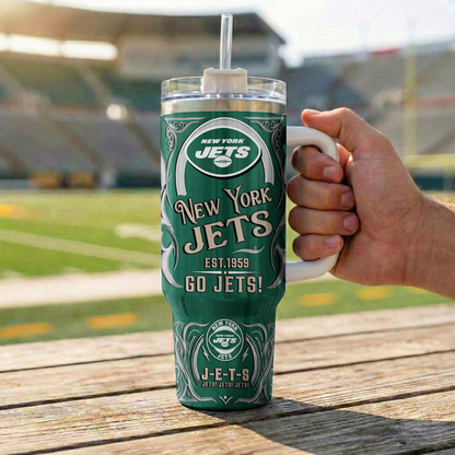 LIMITED EDITION - NEW CUSTOMIZED NFL25 NYJ NEW YORK JETS 40OZ TUMBLER