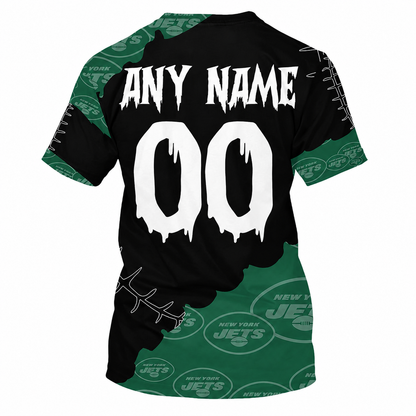 LIMITED EDITION - NEW CUSTOMIZED NFL25 NYJ NEW YORK JETS HALLOWEEN SKULL APPAREL FOR FANS