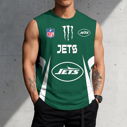 LIMITED EDITION - NEW CUSTOMIZED NFL25 NYJ NEW YORK JETS MEN'S GYM SHIRT