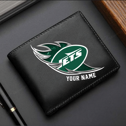 LIMITED EDITION - NEW CUSTOMIZED NFL25 NYJ NEW YORK JETS LEATHER WALLET
