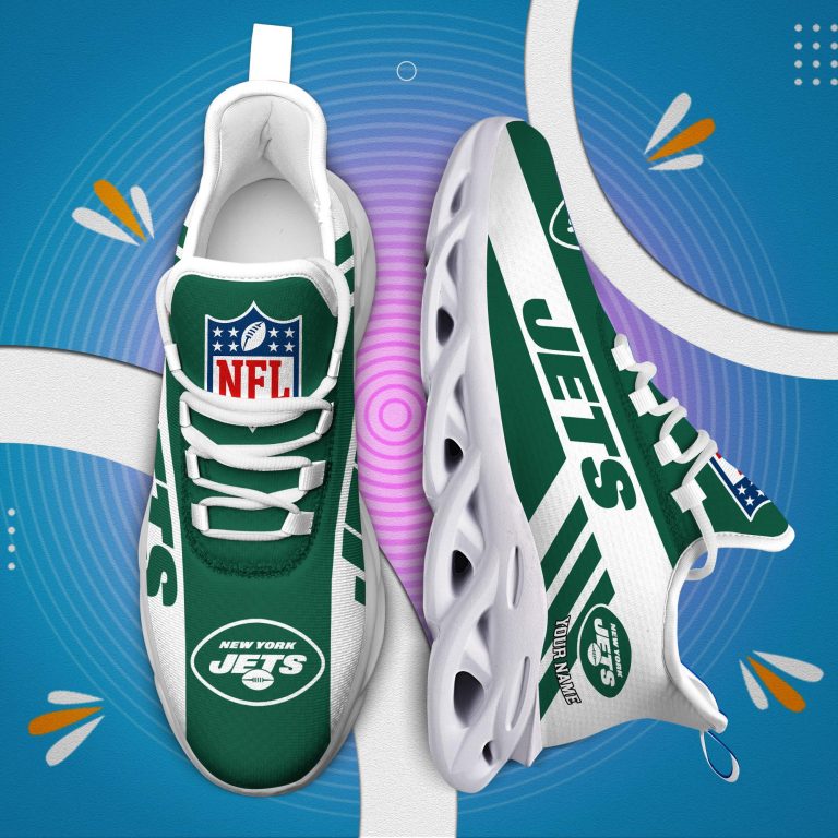LIMITED EDITION - NEW CUSTOMIZED NFL25 NYJ NEW YORK JETS UNISEX MAX SOUL SHOES