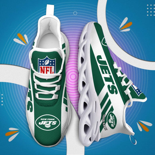 LIMITED EDITION - NEW CUSTOMIZED NFL25 NYJ NEW YORK JETS UNISEX MAX SOUL SHOES