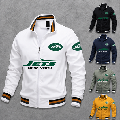 [SPECIAL OFFER] NEW CUSTOMIZED NFL25 NYJ NEW YORK JETS MEN'S CASUAL JACKET