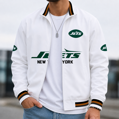[SPECIAL OFFER] NEW CUSTOMIZED NFL25 NYJ NEW YORK JETS MEN'S CASUAL JACKET